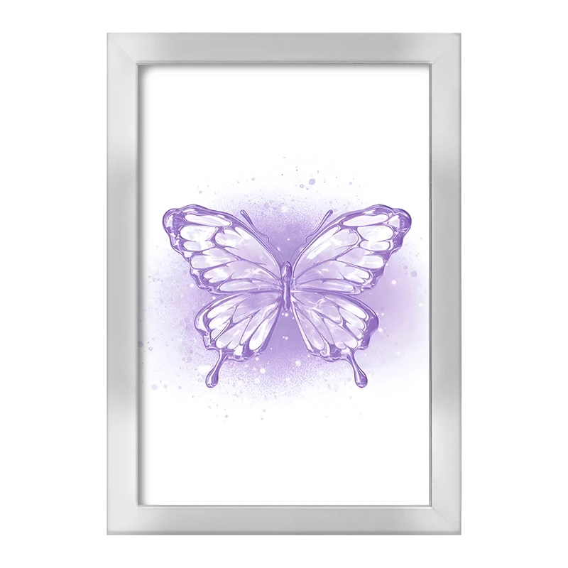 تابلو خندالو طرح پروانه ی بنفش کد F3727