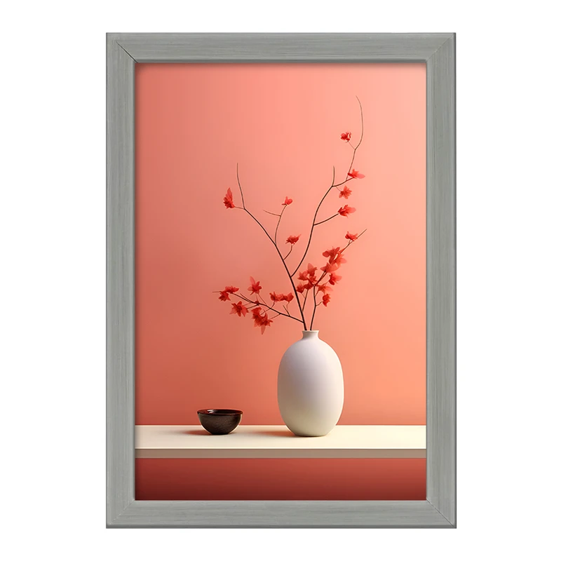 تابلو خندالو طرح گلدان گل قرمز کد F11192