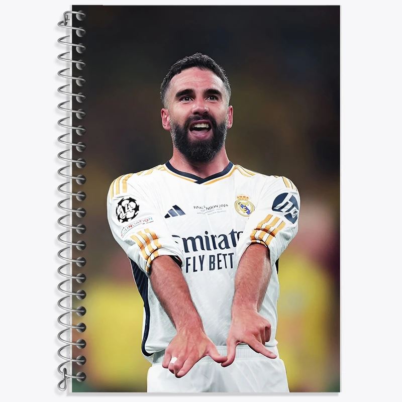 دفتر زبان 50 برگ خندالو مدل سه خط طرح دنی کارواخال (Dani Carvajal) کد F14343