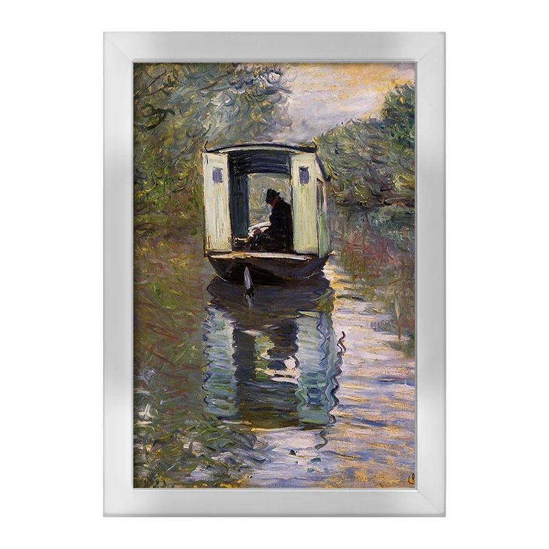 تابلو خندالو طرح نقاشی قایق استودیو اثر کلود مونه کد F12503