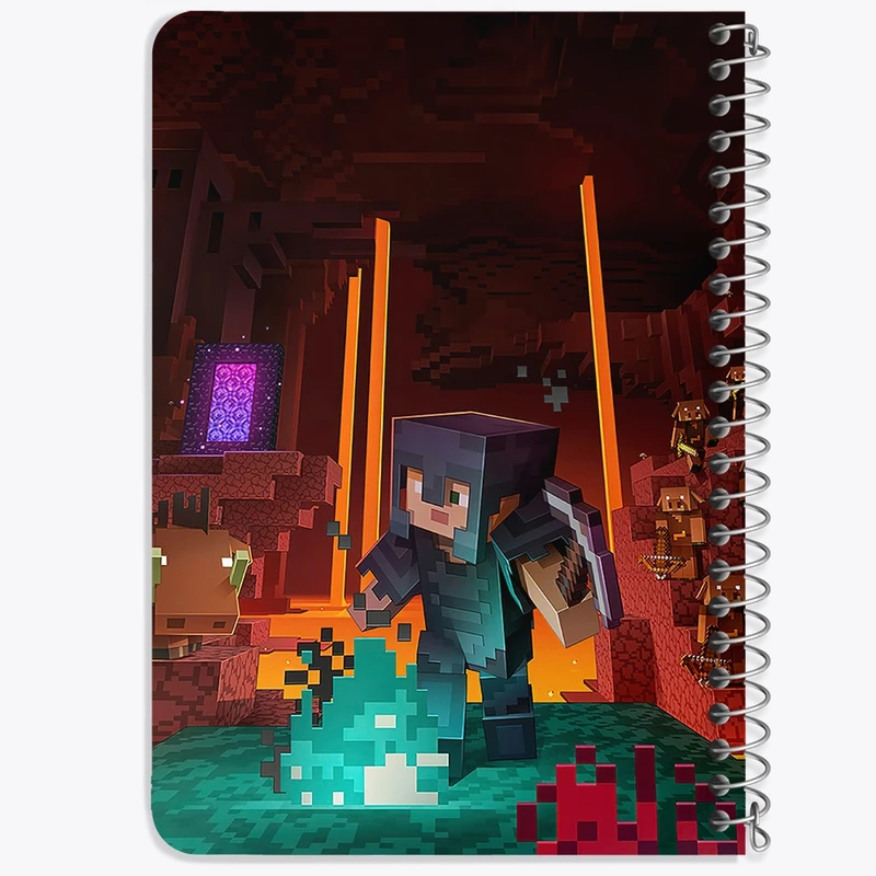 دفتر یادداشت 50 برگ خندالو طرح بازی ماینکرافت Minecraft  کد 23274