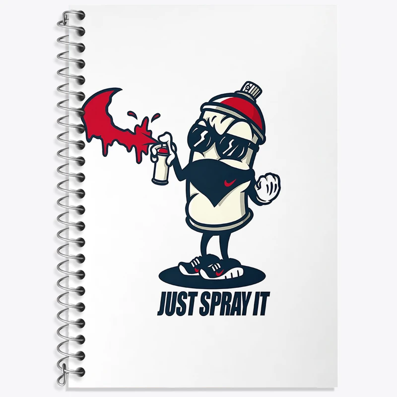 دفتر نت موسیقی 50 برگ خندالو طرح اسپری رنگ بامزه کد F4373