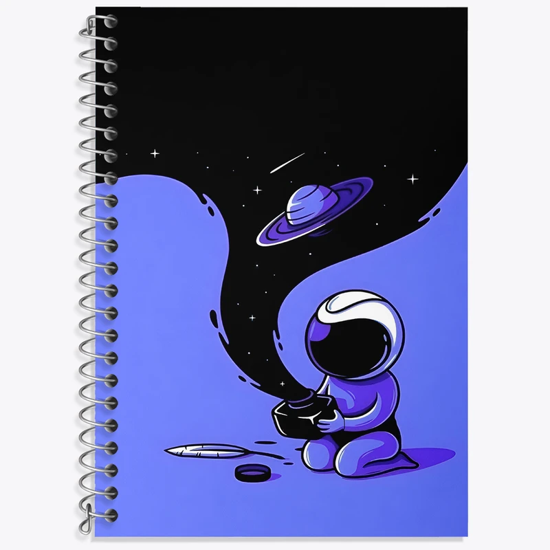 دفتر نت موسیقی 50 برگ خندالو طرح فضانورد کد F3392