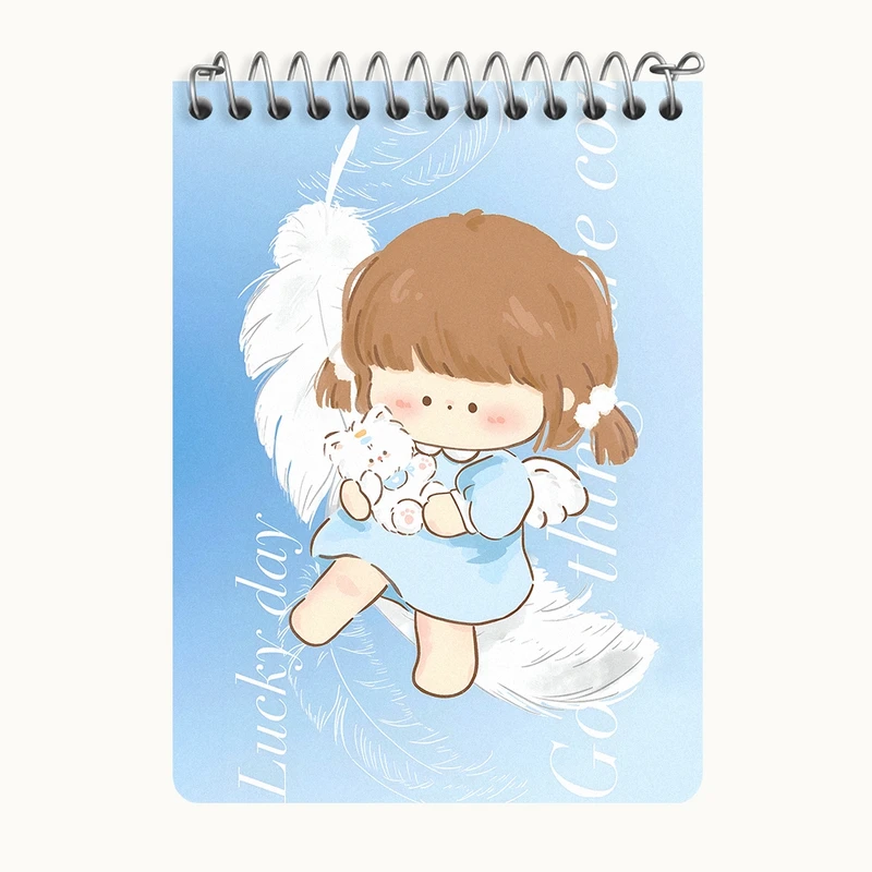 دفتر یادداشت 50 برگ خندالو طرح دخترانه کیوت کد N3944