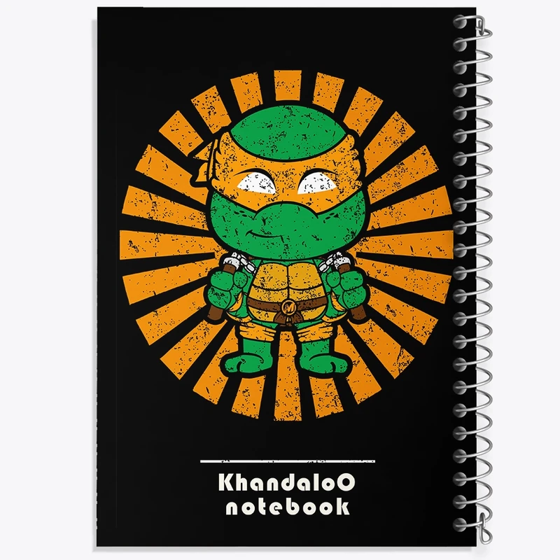 دفتر ژورنال نویسی 50 برگ خندالو مدل نقطه ای طرح لاکپشت های نینجا کد N9457