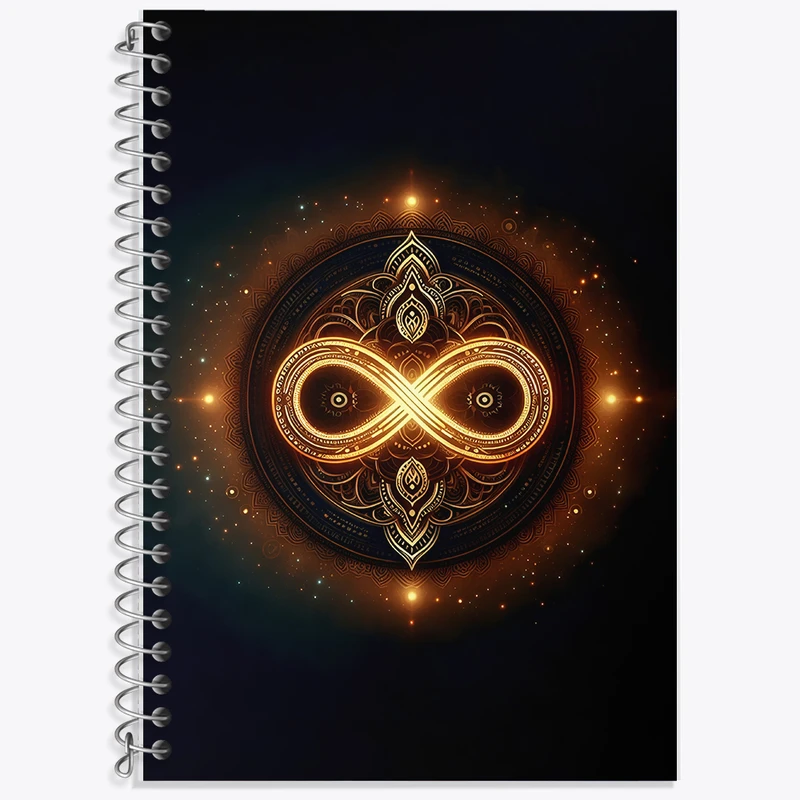 دفتر زبان دوخط 50 برگ خندالو طرح علامت بی نهایت کد F10609