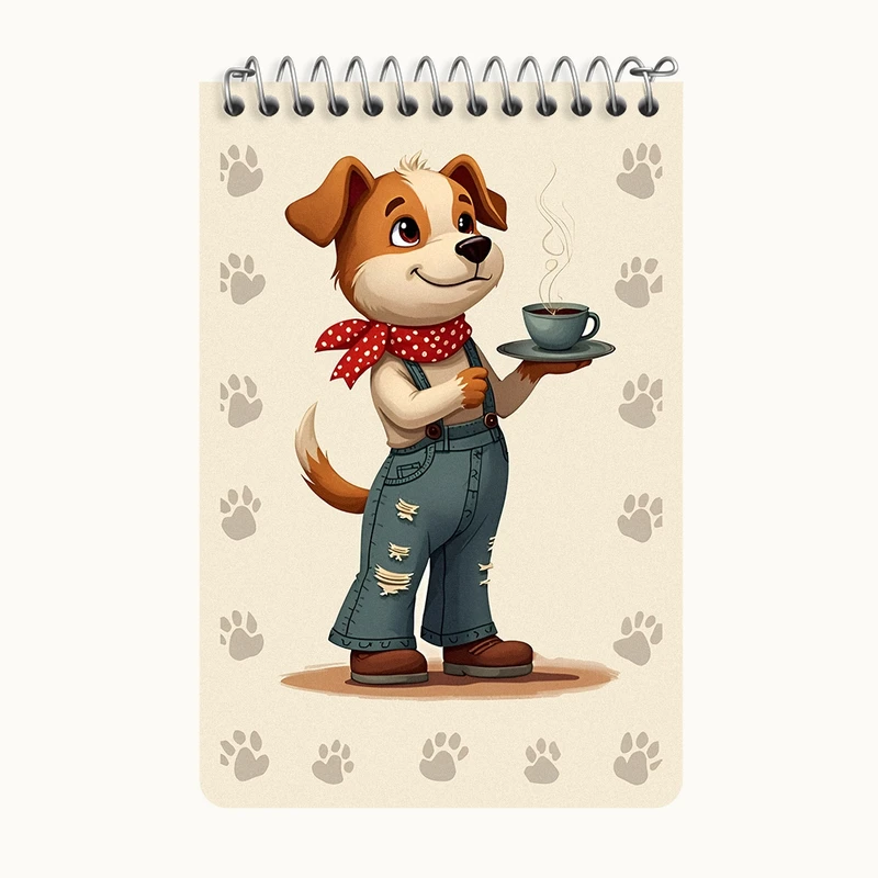 دفتر یادداشت 50 برگ خندالو طرح سگ بامزه کد F8476