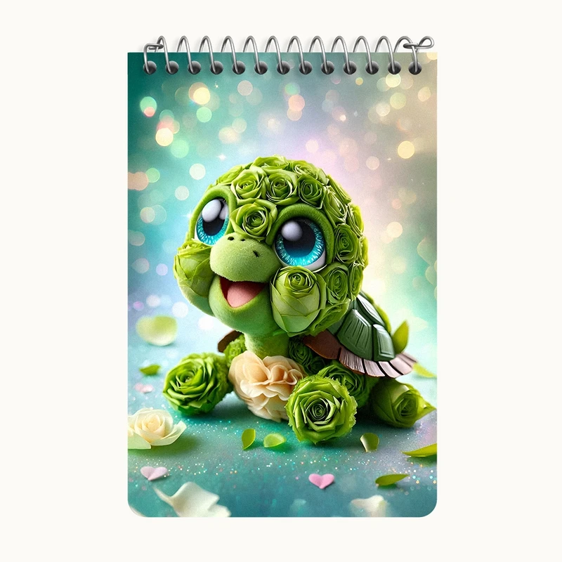 دفتر یادداشت 50 برگ خندالو طرح لاکپشت بانمک کد F7520