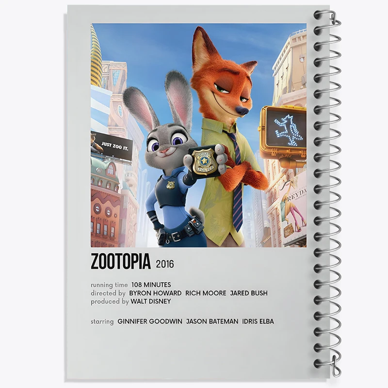 دفتر مشق 100 برگ خندالو طرح زوتوپیا (Zootopia) کد F13268