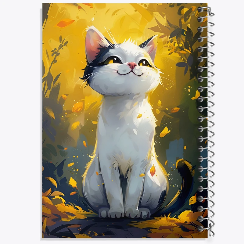 دفتر مشق 100 برگ خندالو طرح گربه بامزه کد F4220