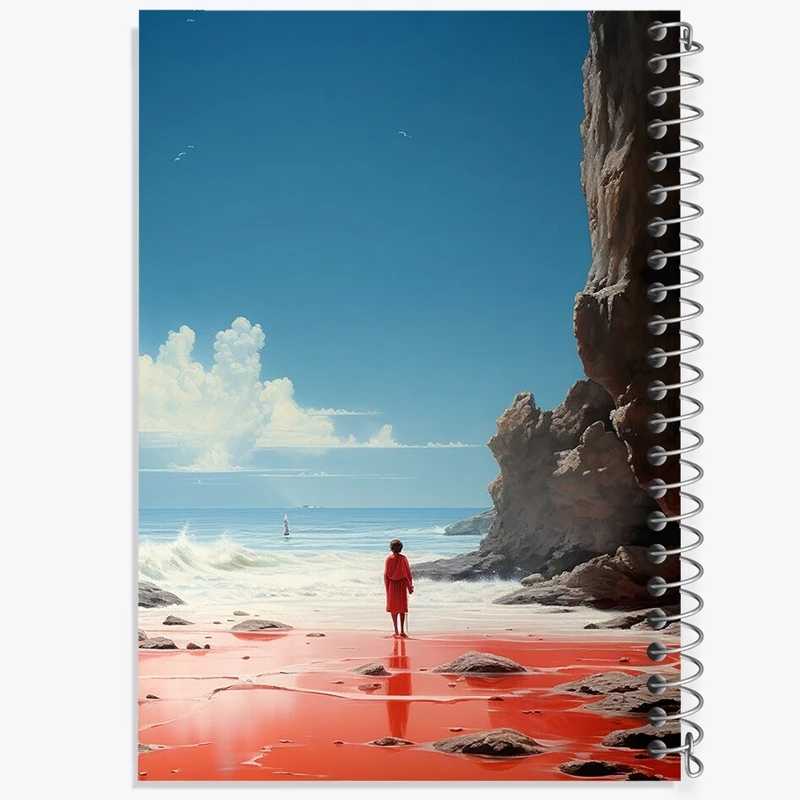 دفتر طراحی 50 برگ خندالو طرح منظره دریا کد F445