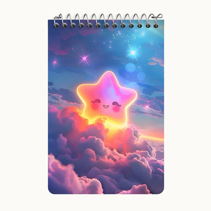 دفتر یادداشت 50 برگ خندالو طرح ستاره کیوت کد F9951