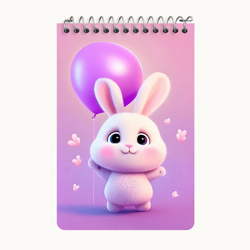 دفتر یادداشت 50 برگ خندالو طرح خرگوش بامزه کد F5753