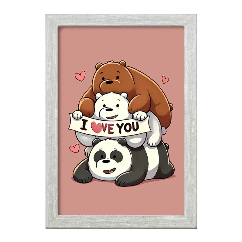 تابلو خندالو طرح سه خرس کله پوک کد F8959