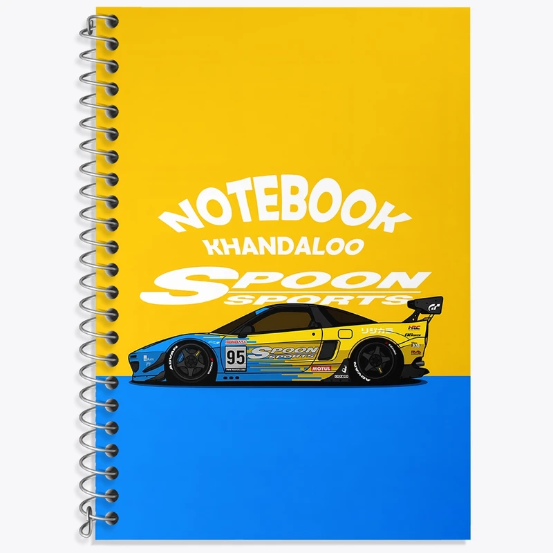 دفتر زبان 50 برگ خندالو مدل سه خط طرح هوندا (Honda NSX-R) کد N7524