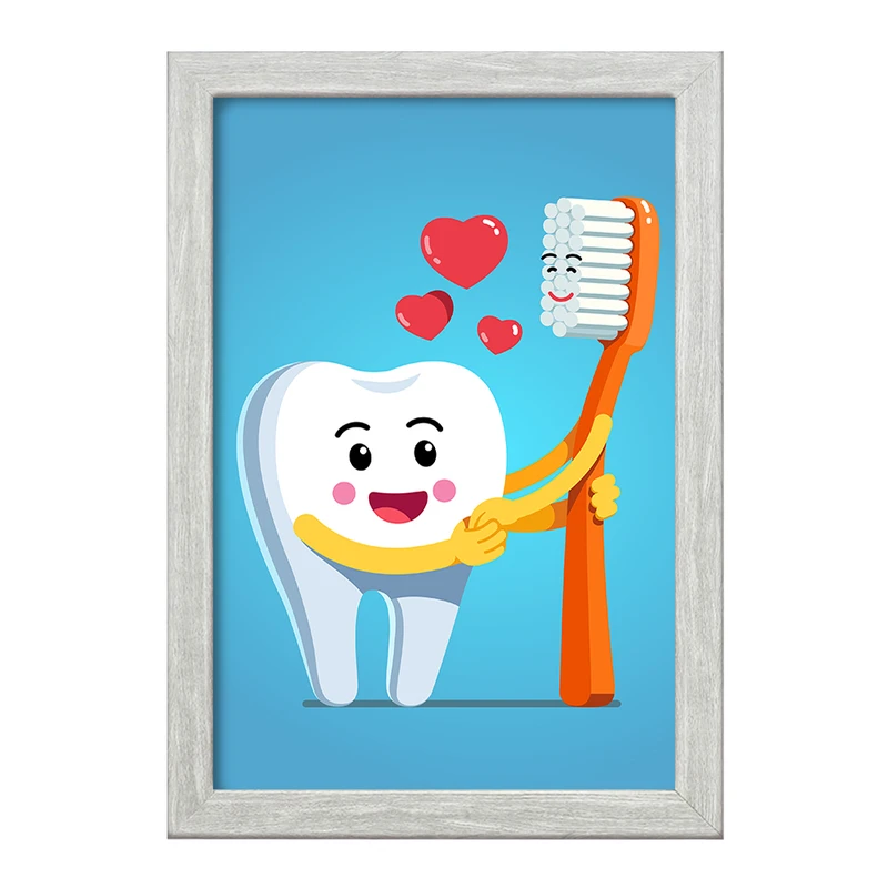 تابلو خندالو طرح دندان و دندان پزشکی کودکانه کد 36700