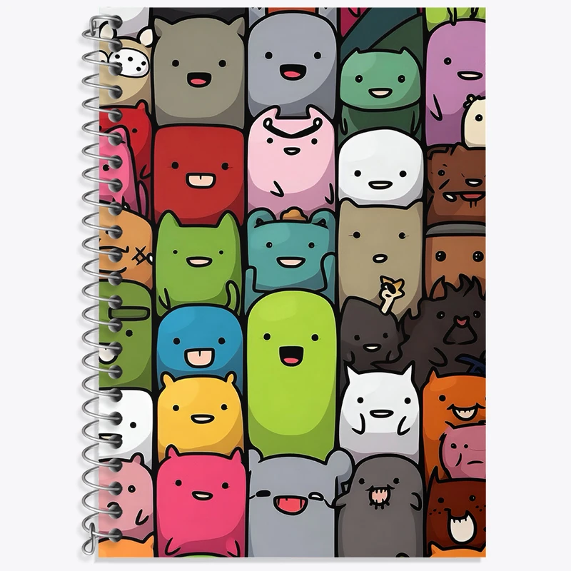 دفتر زبان دوخط 50 برگ خندالو طرح حیوانات کیوت کد F4245