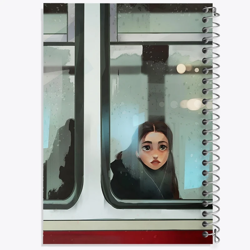 دفتر ژورنال نویسی 50 برگ خندالو مدل نقطه ای طرح دخترانه کد N6971