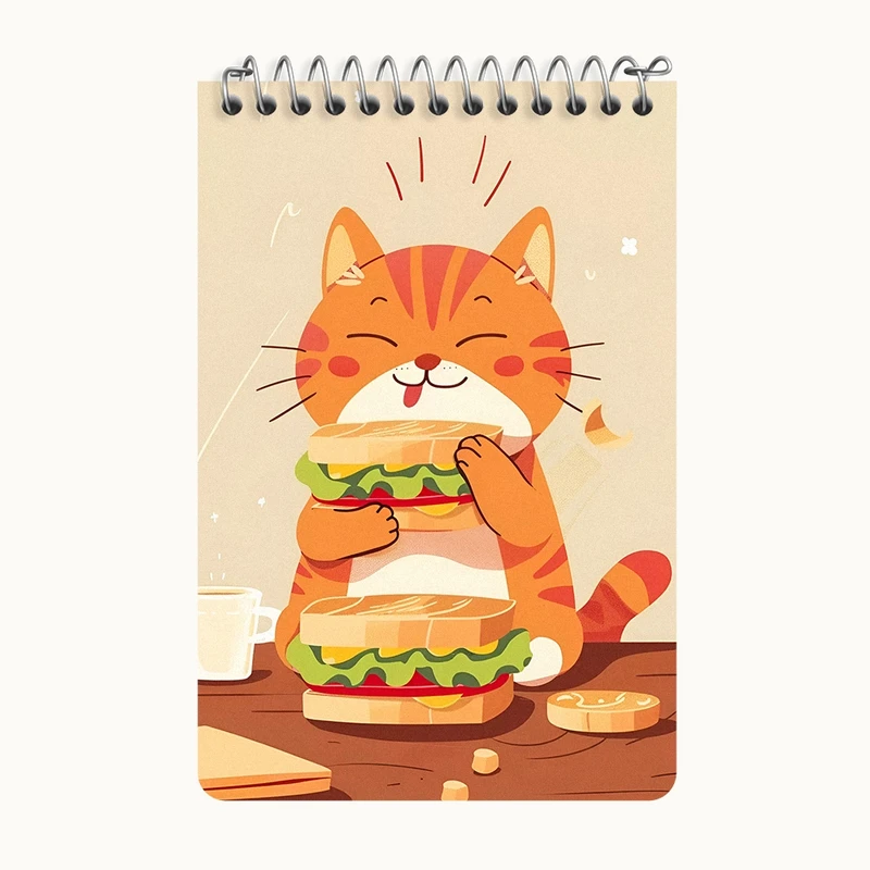 دفتر یادداشت 50 برگ خندالو طرح گربه ی شکمو کد F10071