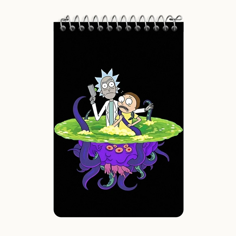 دفتر یادداشت 50 برگ خندالو طرح ریک و مورتی (Rick and Morty) کد F4015