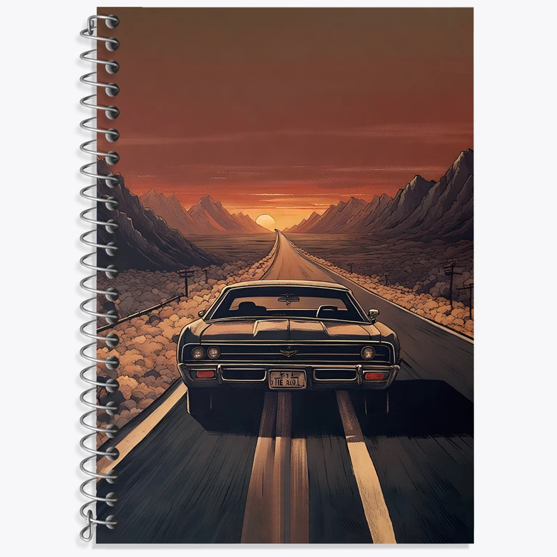 دفتر نت موسیقی 50 برگ خندالو طرح جاده و طبیعت کد N8031