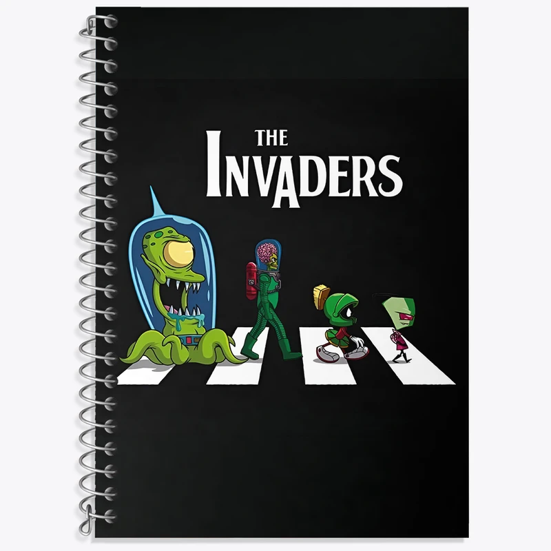 دفتر زبان 50 برگ خندالو مدل دو خط طرح فضایی کد F4464