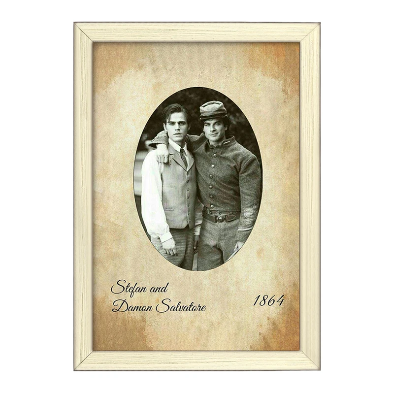 تابلو خندالو طرح دیمون و استفان خاطرات یک خون آشام  The Vampire Diaries  کد 23701