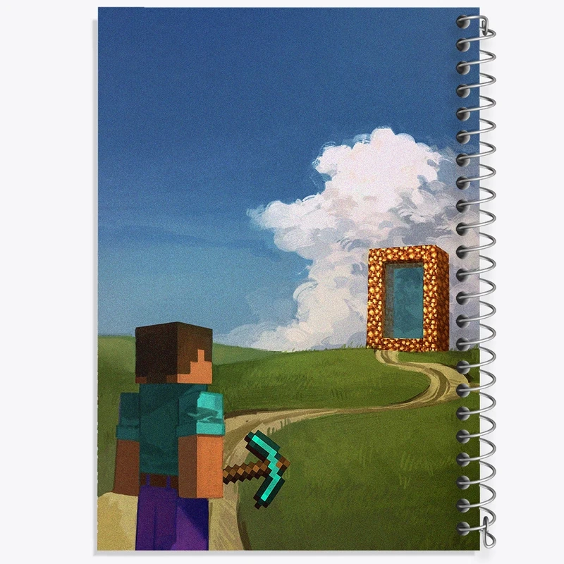 دفتر ژورنال نویسی 50 برگ خندالو مدل نقطه ای طرح ماینکرافت (Minecraft) کد F14063