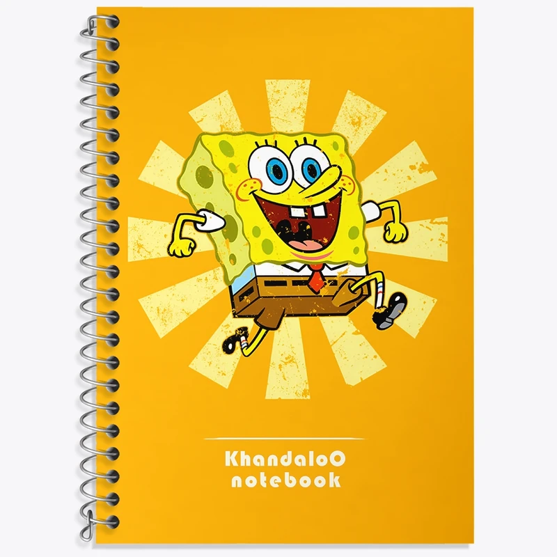 دفتر زبان 50 برگ خندالو مدل سه خط طرح باب اسفنجی کد N9447