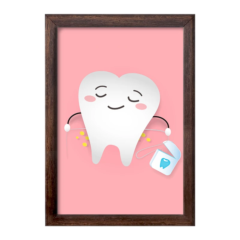 تابلو خندالو طرح دندان و دندان پزشکی کودکانه کد 36708