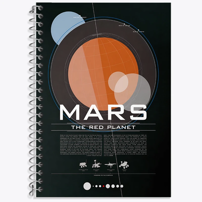 دفتر نت موسیقی 50 برگ خندالو طرح مریخ (Mars) کد F13888