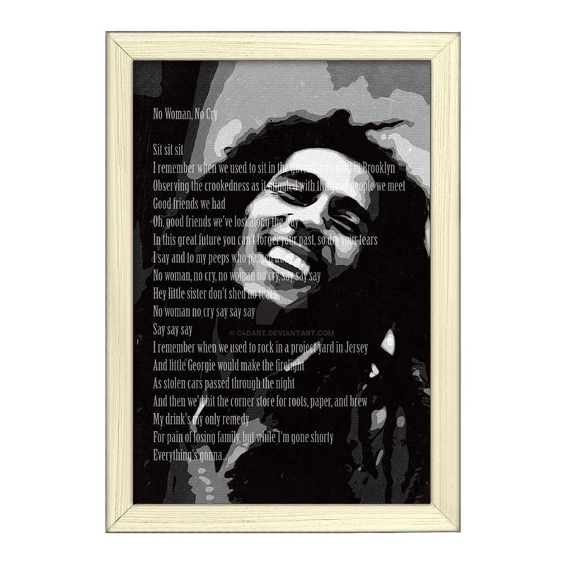 تابلو خندالو طرح باب مارلی (Bob Marley) کد F1990