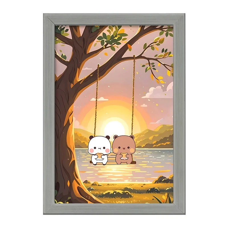 تابلو خندالو طرح خرس و پاندای کیوت کد F5429