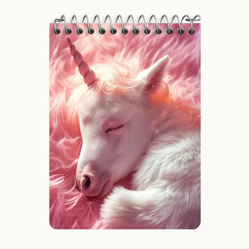 دفتر یادداشت 50 برگ خندالو طرح اسب تک شاخ کد N3057