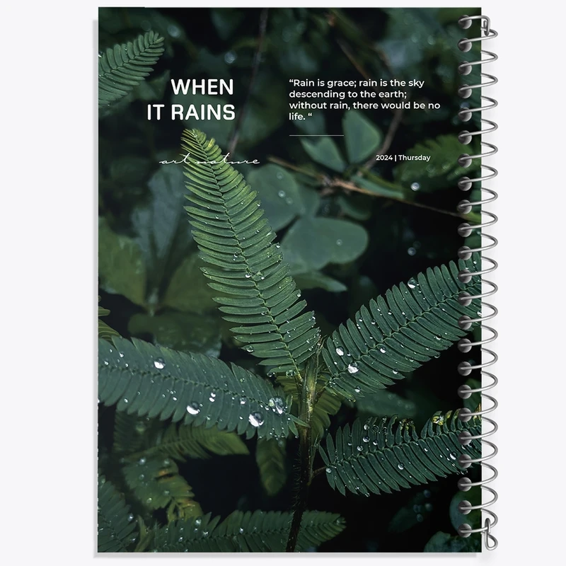 دفتر شطرنجی 50 برگ خندالو طرح وقتی باران می بارد (When It Rains) کد F13652