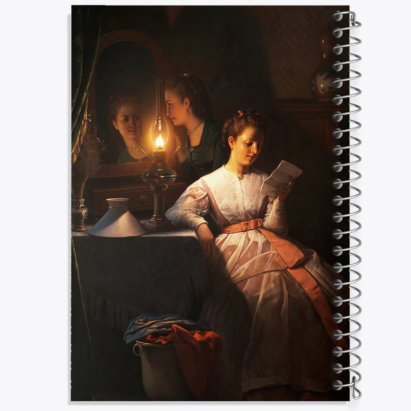 دفتر طراحی 50 برگ خندالو طرح نقاشی نامه عاشقانه اثر پتروس ون شندل کد F12262