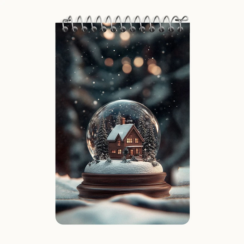 دفتر یادداشت 50 برگ خندالو طرح گوی برفی کد F8276