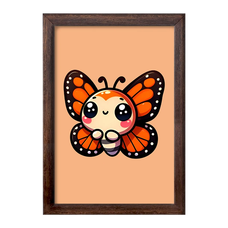 تابلو خندالو طرح پروانه کیوت کد F7759