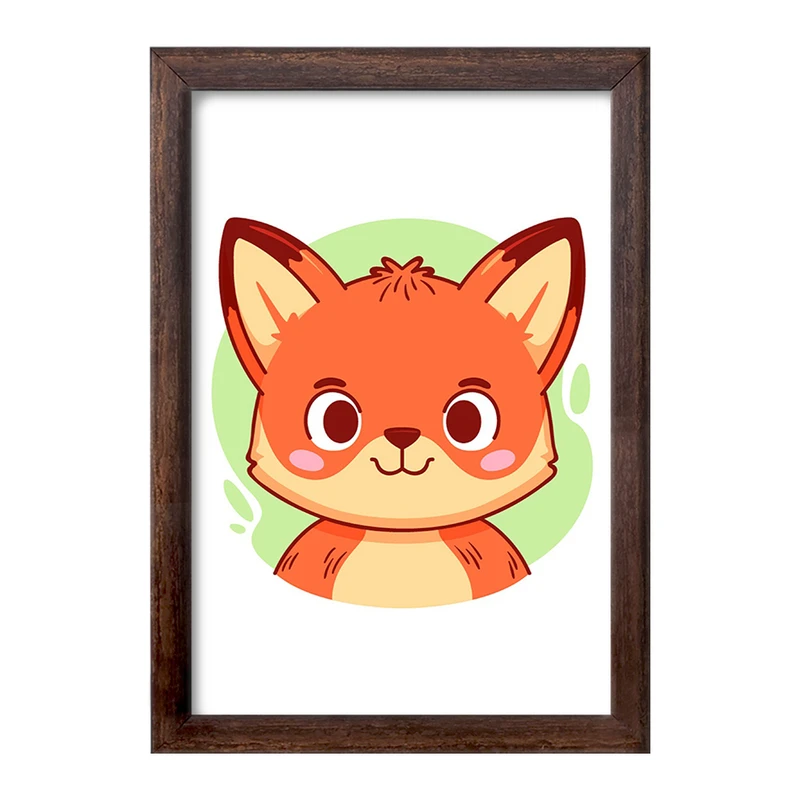 تابلو خندالو طرح روباه حیوانات بامزه کد 37139