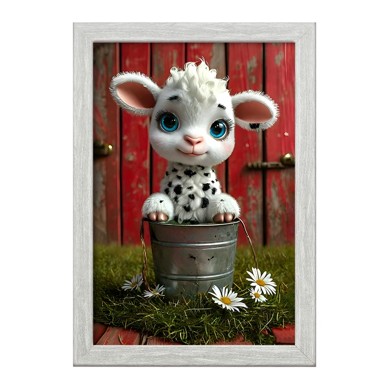 تابلو خندالو طرح گوسفند کیوت کد F12801