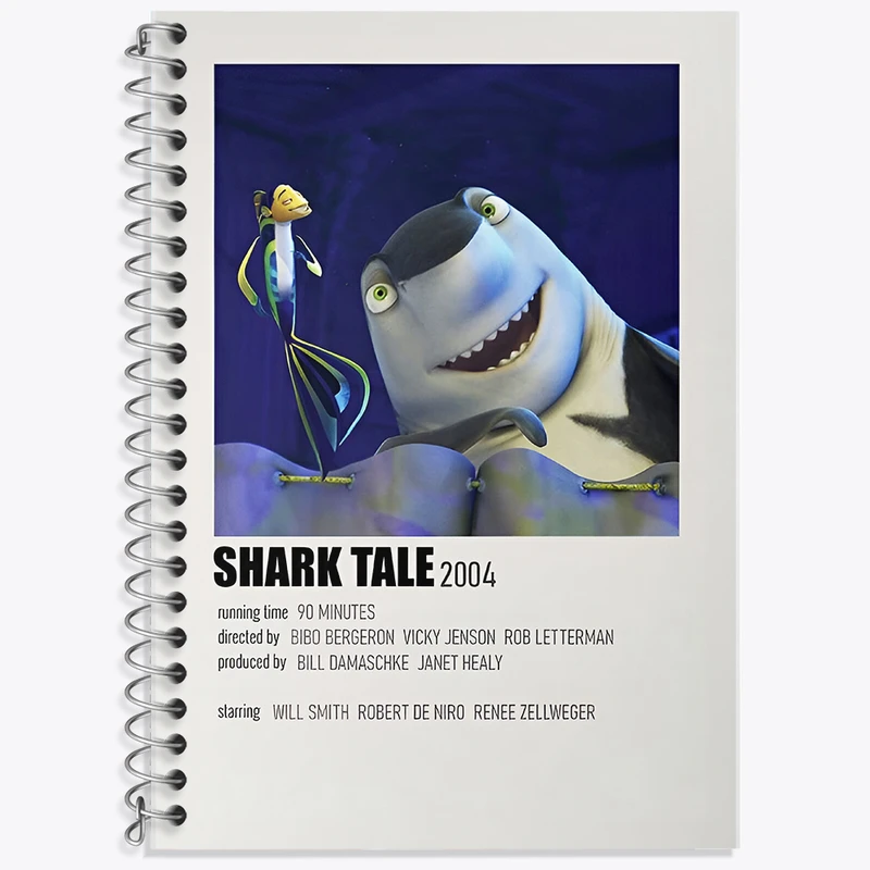 دفتر زبان 50 برگ خندالو مدل دو خط طرح داستان کوسه (Shark Tale) کد F13231