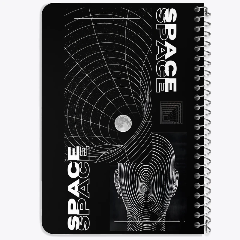 دفتر یادداشت 50 برگ خندالو طرح Space کد F10658