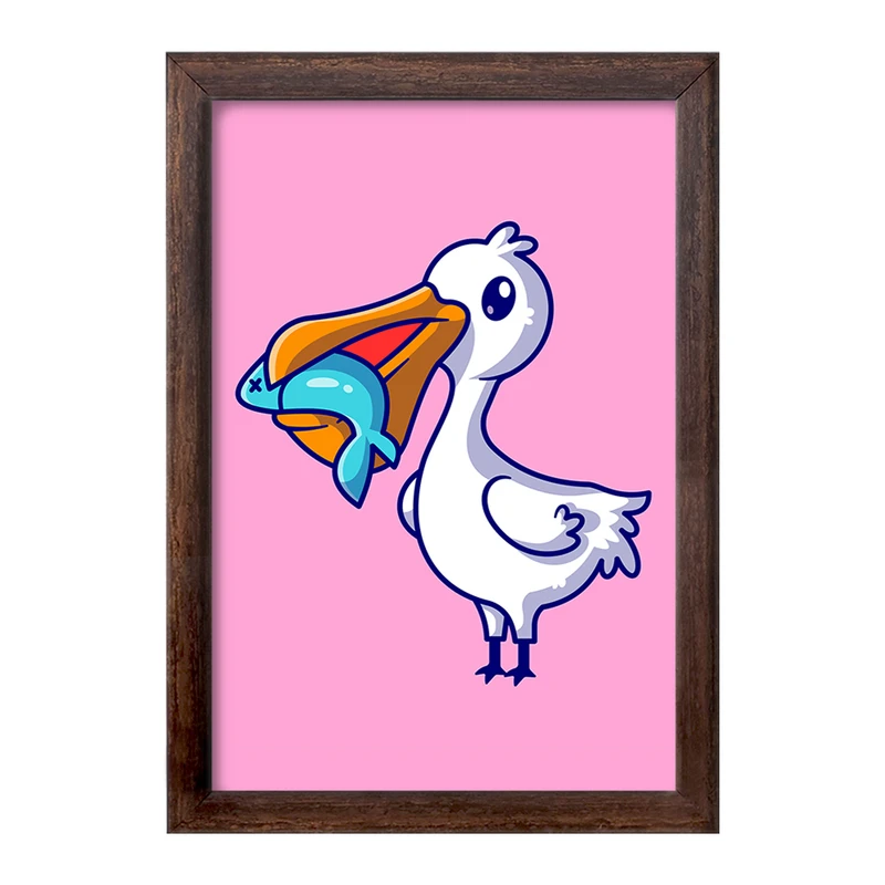 تابلو خندالو طرح حیوانات بامزه پلیکان کد 29648