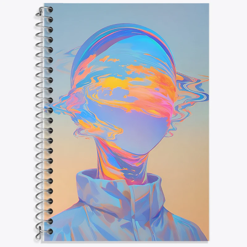 دفتر زبان 50 برگ خندالو مدل دو خط طرح دخترانه کد F14116