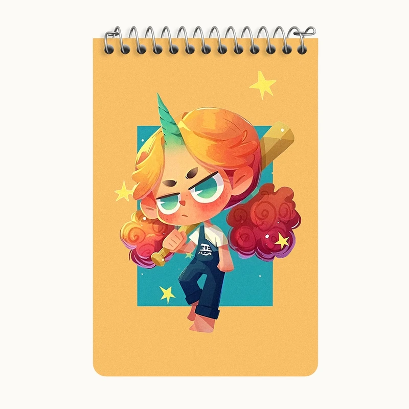 دفتر یادداشت 50 برگ خندالو طرح دختر خشمگین کد F10952