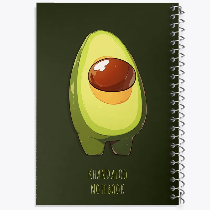 دفتر ژورنال نویسی 50 برگ خندالو مدل نقطه ای طرح آووکادو کیوت کد N9144