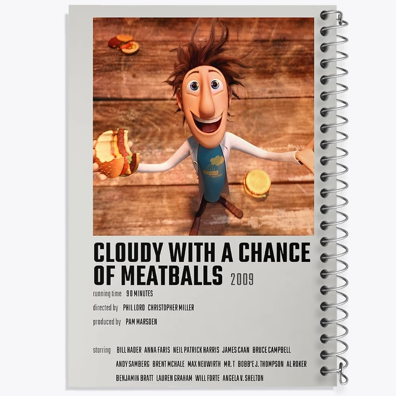 دفتر طراحی 50 برگ خندالو طرح ابری با احتمال بارش کوفته ‌قلقلی کد F13105