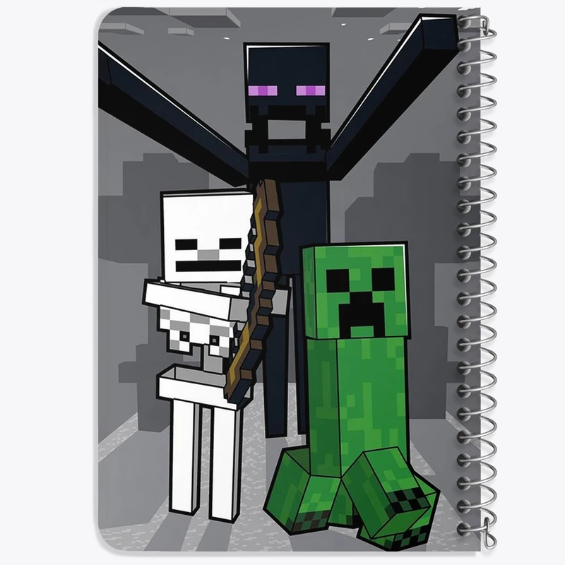 دفتر یادداشت 50 برگ خندالو طرح ماینکرافت (Minecraft) کد F1218