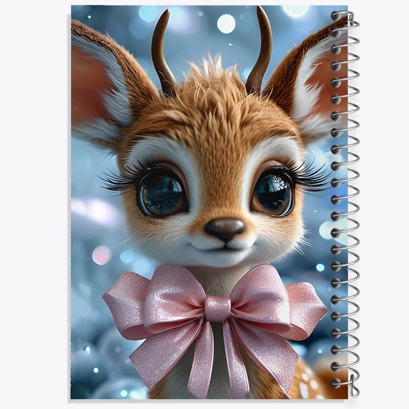 دفتر شطرنجی 50 برگ خندالو طرح آهوی کیوت کد F12787