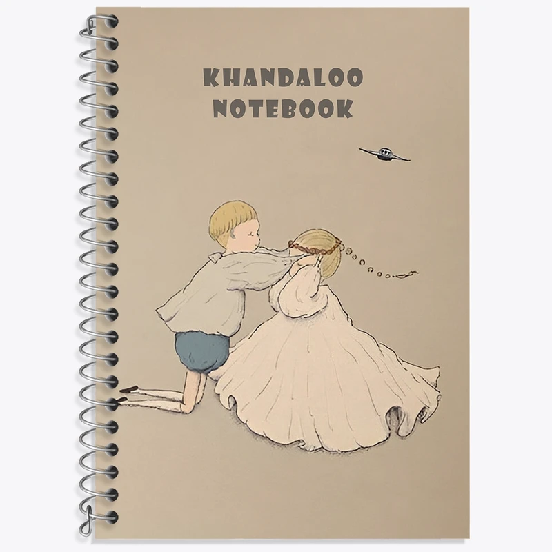 دفتر زبان 50 برگ خندالو مدل سه خط طرح عاشقانه (Lovely) کد N8486